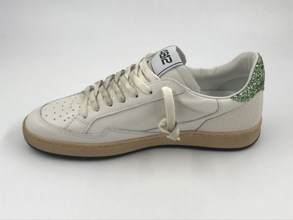 4B12 dam sneaker led wit/groen (playnew D2014 wit/groen) - Stiletto Schoenen (Oudenaarde)