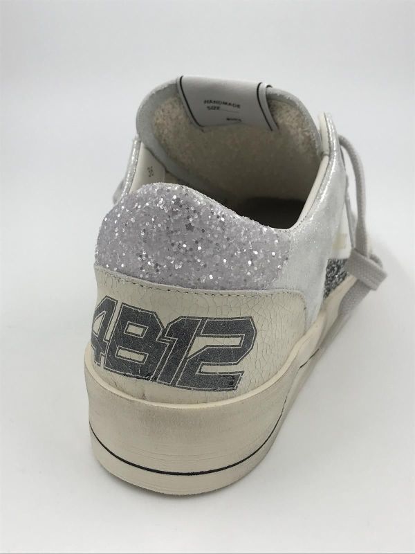 4B12 dam sneaker led wit (kyle D858 bianco silver) - Stiletto Schoenen (Oudenaarde)