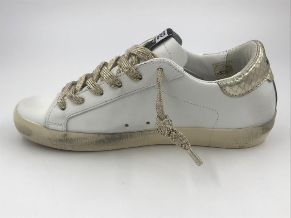 4B12 dam sneaker led wit (suprime DB225 bianco python platino) - Stiletto Schoenen (Oudenaarde)