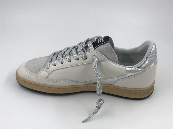 4B12 dam sneaker led wit/zilver (playnew D2004 wit/zilver) - Stiletto Schoenen (Oudenaarde)