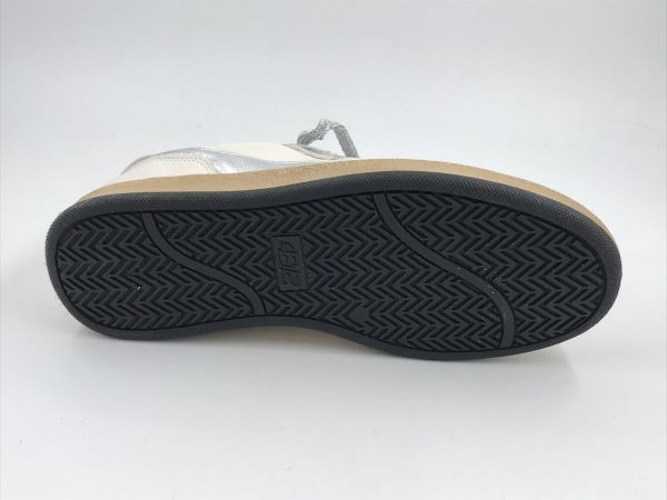 4B12 dam sneaker led wit/zilver (playnew D2004 wit/zilver) - Stiletto Schoenen (Oudenaarde)