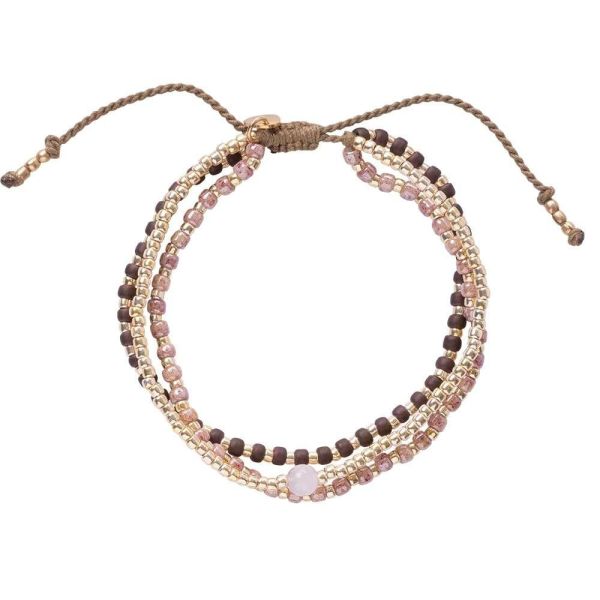 aBStory loyal rose quartz bracelet GC (BL23184 loyal rose quartz bracelet GC) - Stiletto Schoenen (Oudenaarde)