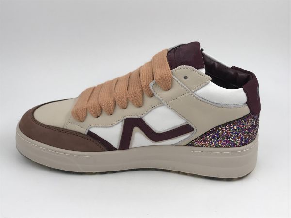 A72 dam bask led beige/bordeau (034 oldpink/bordo/white81) - Stiletto Schoenen (Oudenaarde)