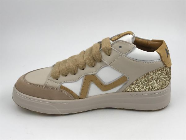 A72 dam bask led beige (034 beige/white/gold71) - Stiletto Schoenen (Oudenaarde)