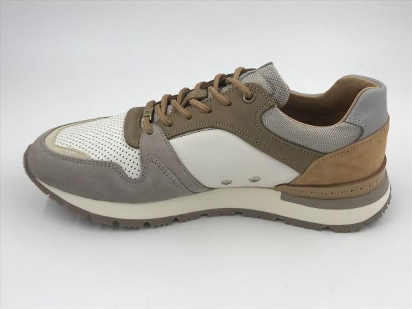 Amb her sneaker led combi taupe (13905B-11201AM combi white vince) - Stiletto Schoenen (Oudenaarde)