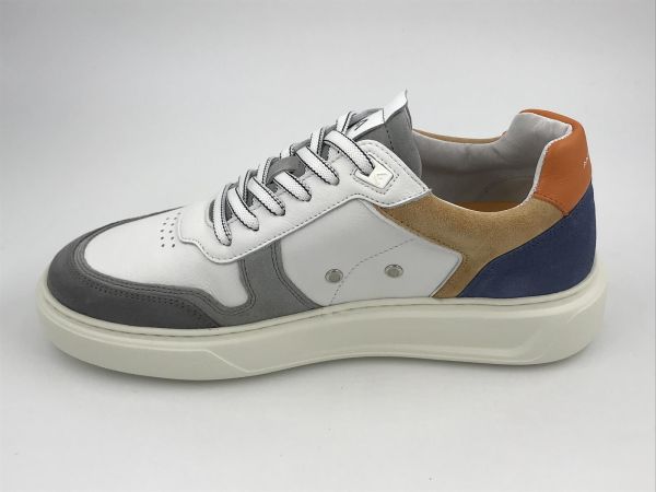 Amb her sneaker led wit/grijs (13449-11183AM grey/white/blue) - Stiletto Schoenen (Oudenaarde)