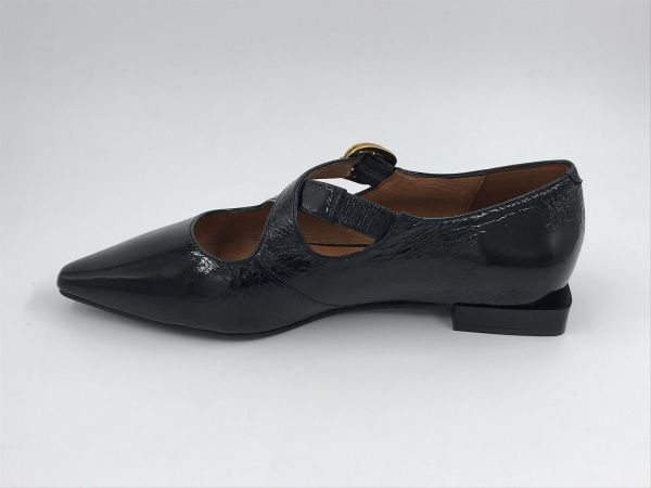 Angel dam bal lak zwart (25511 530B edith venice negro) - Stiletto Schoenen (Oudenaarde)