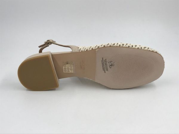 Angel dam dec/sand text/led ecru (25022 crochet natural) - Stiletto Schoenen (Oudenaarde)