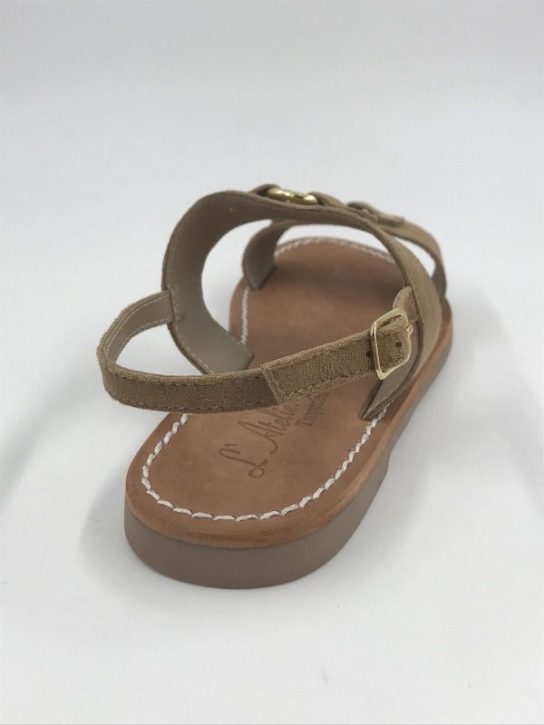 ATrop dam sand led goud (SH2300-25 beige suède) - Stiletto Schoenen (Oudenaarde)