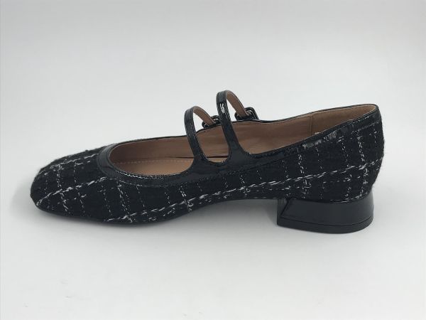 bibi lou dam bal tweed zwart (659Z56VK tweed negro H) - Stiletto Schoenen (Oudenaarde)