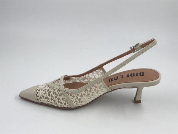 bibi lou dam dec/sand led/tex off white (637Z74VK-H-V26) - Stiletto Schoenen (Oudenaarde)