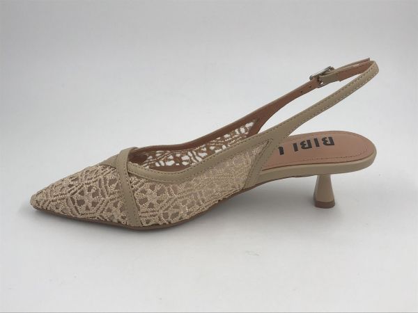 bibi lou dam dec sand nude mesh (596Z72VK-H-V25) - Stiletto Schoenen (Oudenaarde)