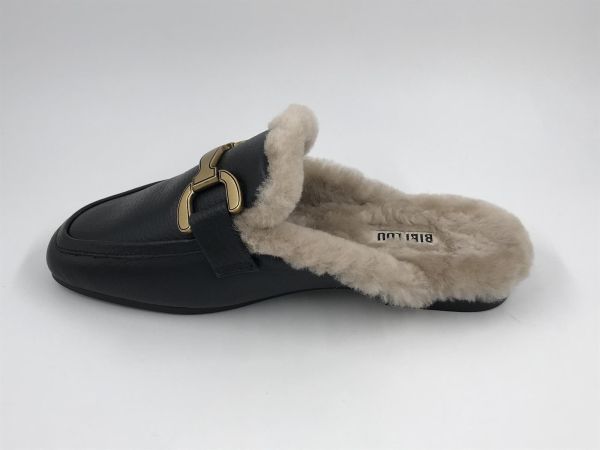 bibi lou dam muil led/fur zwart (569Z40VK leather/fur negro A) - Stiletto Schoenen (Oudenaarde)