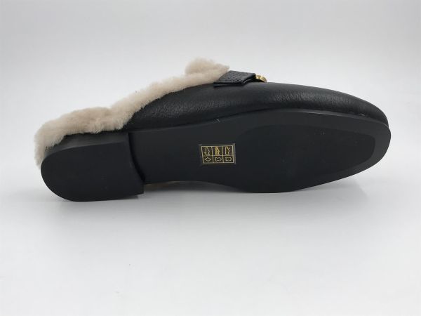 bibi lou dam muil led/fur zwart (569Z40VK leather/fur negro A) - Stiletto Schoenen (Oudenaarde)