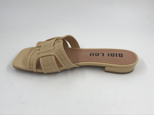 bibi lou dam slipper led raffia beige (760Z69VK-Y-V25) - Stiletto Schoenen (Oudenaarde)