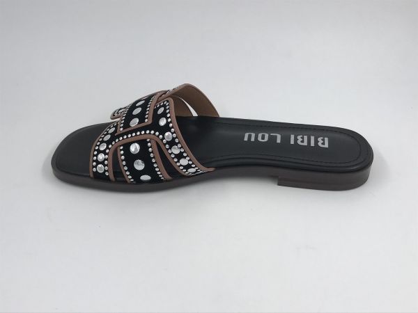 bibi lou dam slipper suède zwart (752Z27VK-A-V25) - Stiletto Schoenen (Oudenaarde)