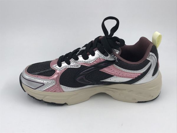 Boax runner suède bruin/zilver/roze (Score 6009 bruin) - Stiletto Schoenen (Oudenaarde)
