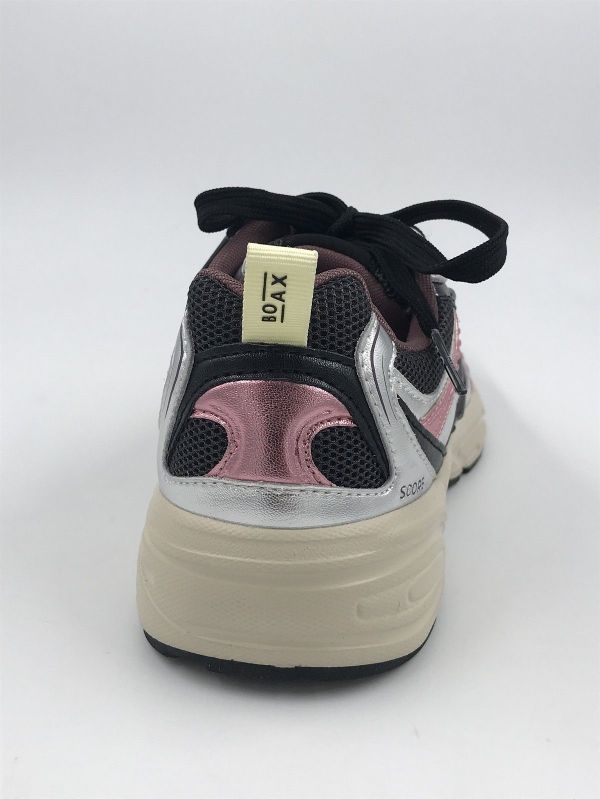 Boax runner suède bruin/zilver/roze (Score 6009 bruin) - Stiletto Schoenen (Oudenaarde)