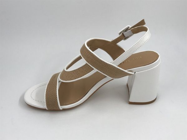 bruno Pr dam sand led wit/beige (3301 finish white + librati cuoio) - Stiletto Schoenen (Oudenaarde)