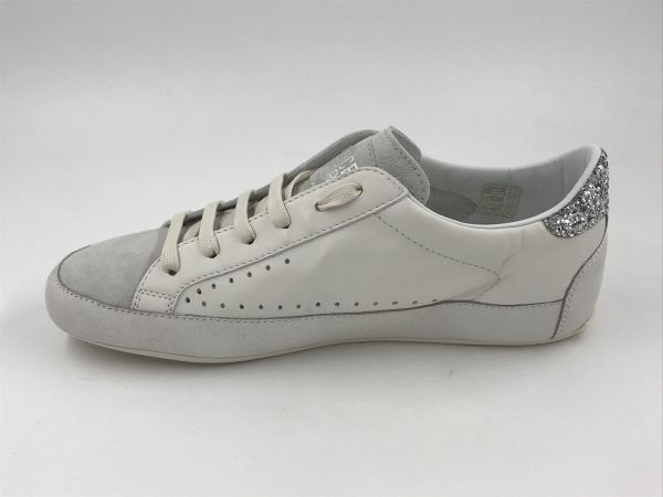 Candice Cooper dam sneaker led wit/zw (0012018263.06.1A06 dafne dusty calf velvet) - Stiletto Schoenen (Oudenaarde)