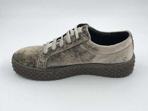CDL dam sneaker velvet mid grey (182303 ACTONW) - Stiletto Schoenen (Oudenaarde)