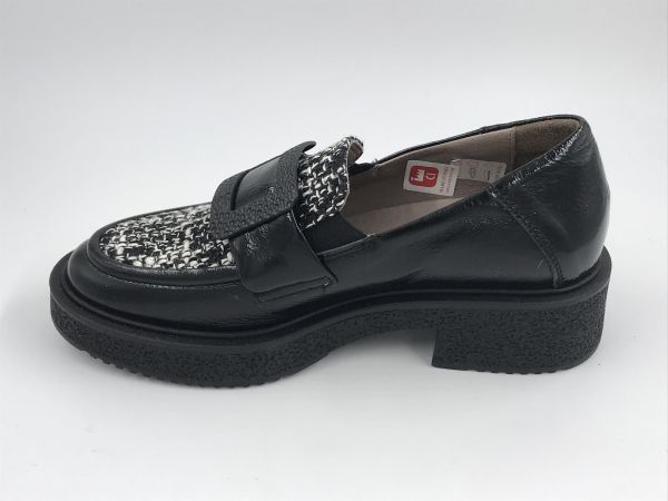 DLS dam moc led/chanel zwart (6382 V01 cayenne nero-chanel nero) - Stiletto Schoenen (Oudenaarde)