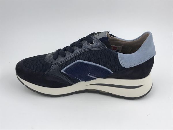 DLS dam sneaker suède blauw (6335 V03 velour abisso- chic blu) - Stiletto Schoenen (Oudenaarde)