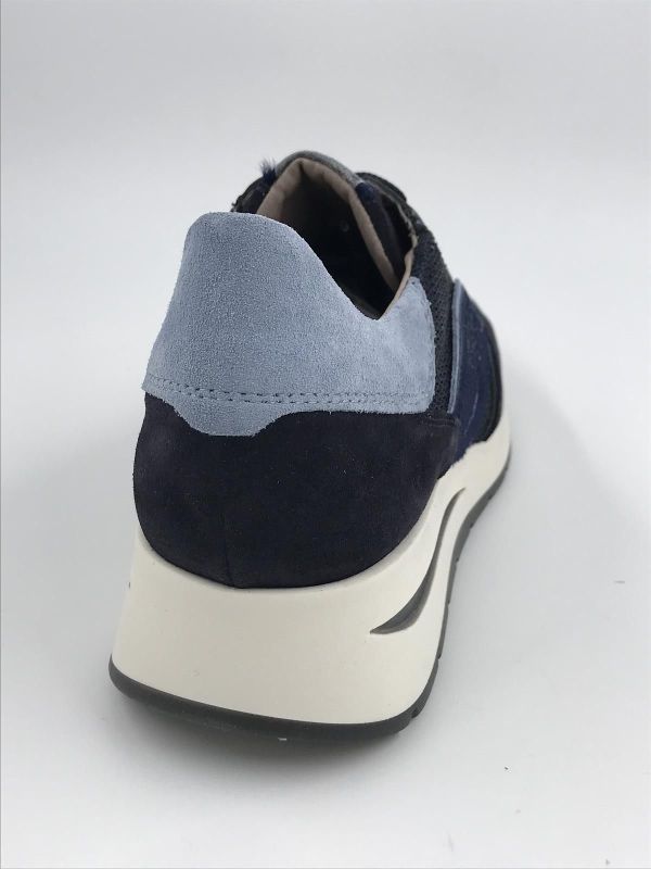 DLS dam sneaker suède blauw (6335 V03 velour abisso- chic blu) - Stiletto Schoenen (Oudenaarde)