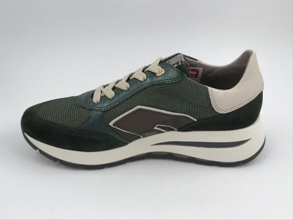 DLS dam sneaker suède groen (6335 V01 velour loden- chic verde) - Stiletto Schoenen (Oudenaarde)