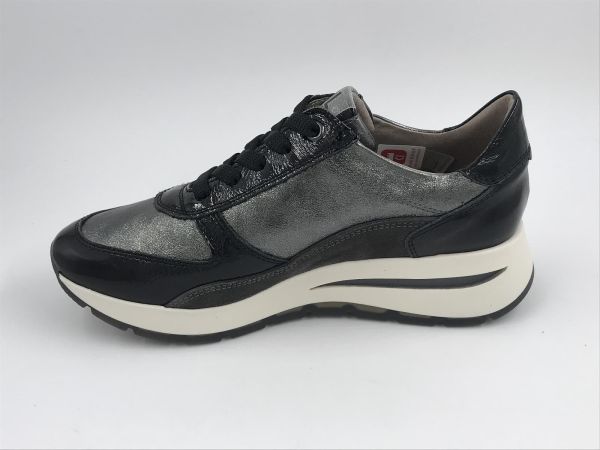 DLS dam sneaker suède/led zwart (6337 V03 cayenne nero-dubai peltro) - Stiletto Schoenen (Oudenaarde)