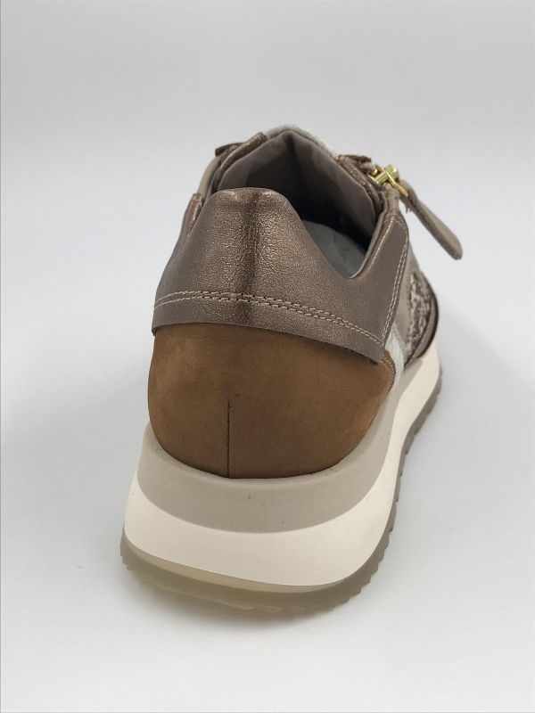 DLS dam sneaker suède tweed cognac (6342 V02 nabuk biscotto chanel cuoio) - Stiletto Schoenen (Oudenaarde)