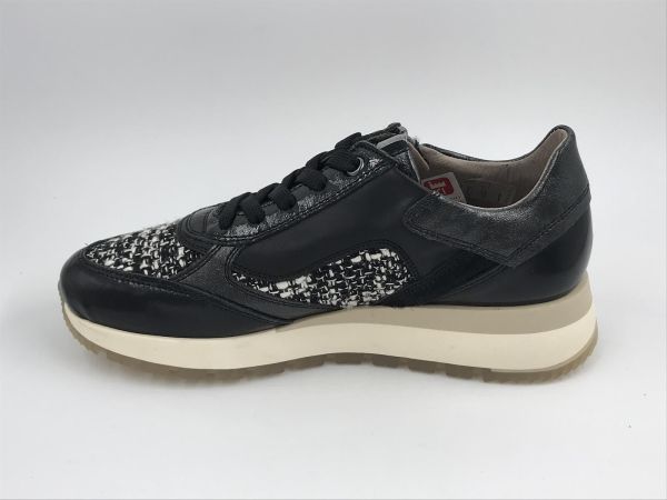 DLS dam sneaker suède tweed zwart (6342 V03 cayenne nero- chanel nero) - Stiletto Schoenen (Oudenaarde)