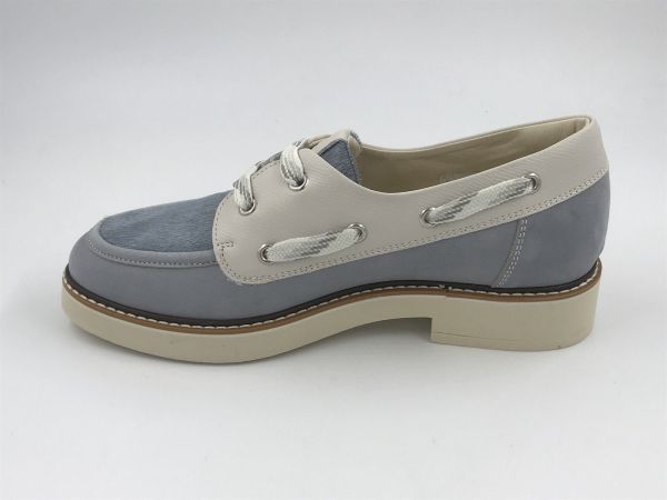 DLS dam bootschoen nub/pony blauw (7034 V03 nabuk polvere jeans) - Stiletto Schoenen (Oudenaarde)
