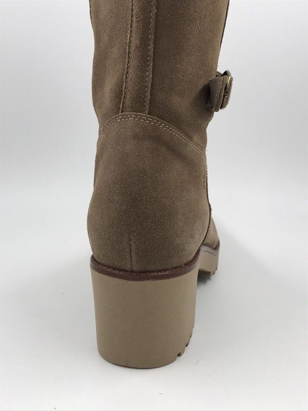 DLS dam Llaars suède beige stretch (7243 V02 velour shore stretch) - Stiletto Schoenen (Oudenaarde)