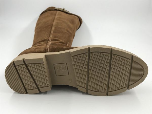 DLS dam Llaars suède cognac (7198 V02 velour bruciato) - Stiletto Schoenen (Oudenaarde)