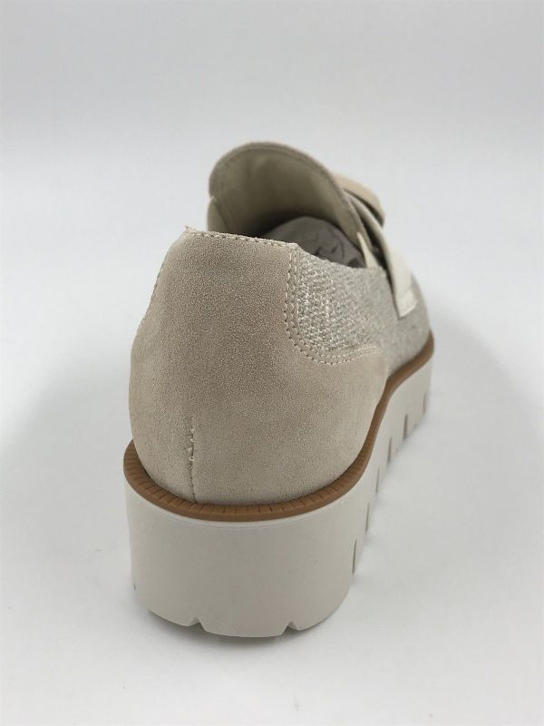 DLS dam moc suède/textiel biege (7055 V02 waikiki sabbia) - Stiletto Schoenen (Oudenaarde)