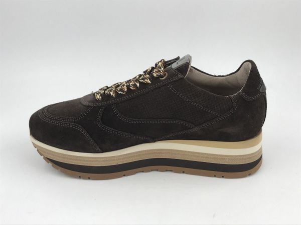 DLS dam run suède bruin (7145 V03 velour cacao) - Stiletto Schoenen (Oudenaarde)