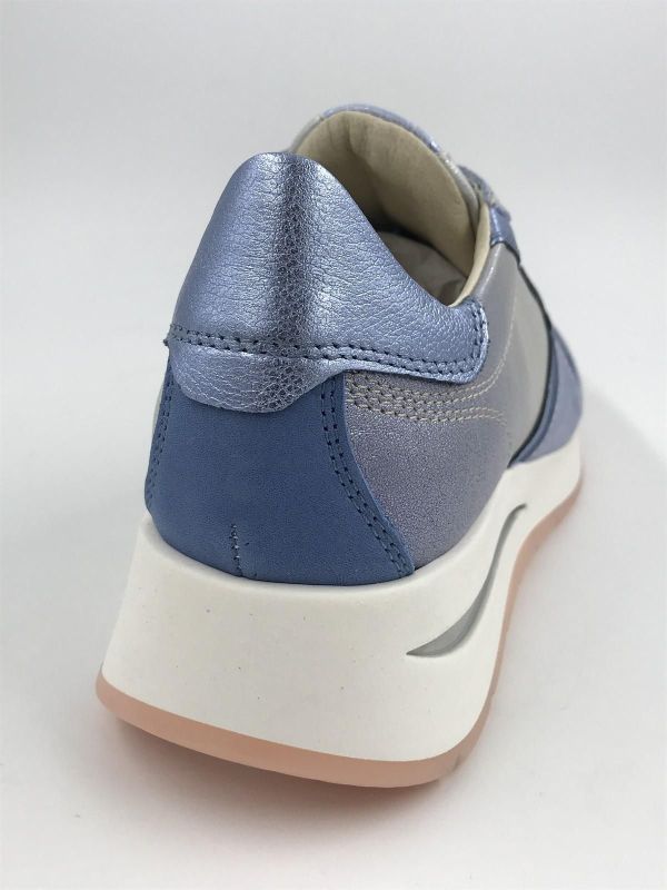 DLS dam runner nubuk/metallic blauw (6562 V01 velour illusion/dubai argento) - Stiletto Schoenen (Oudenaarde)