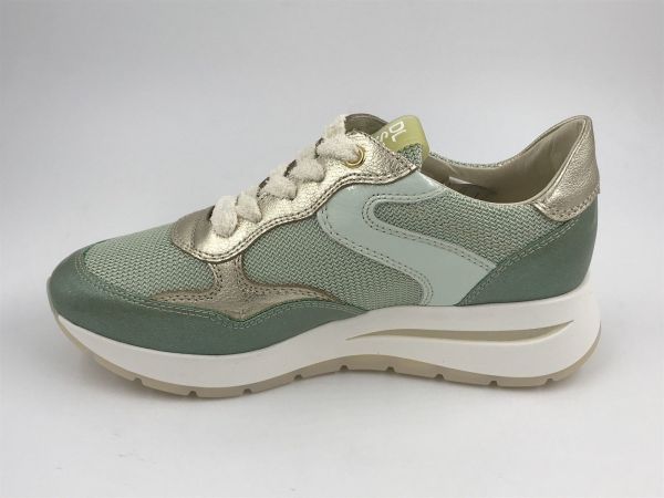 DLS dam runner nubuk/metallic groen (6559 V07 dubai green/chic salvia) - Stiletto Schoenen (Oudenaarde)