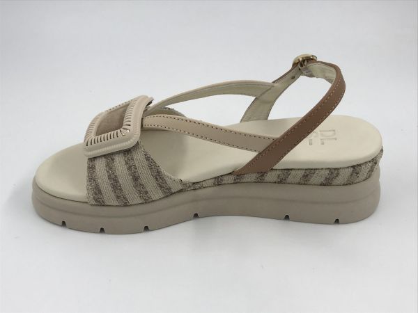 DLS dam sand led/textiel beige (7044 V01 waikiki tasso) - Stiletto Schoenen (Oudenaarde)