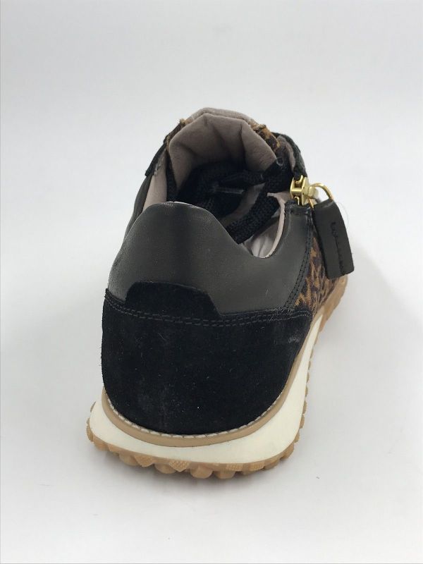 DLS dam sneak led zwart/luipaard (6749 V01 vit. nero) - Stiletto Schoenen (Oudenaarde)