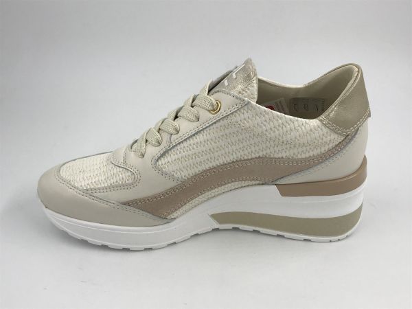 DLS dam sneaker led/nub beige (6577 V08 sun panna) - Stiletto Schoenen (Oudenaarde)