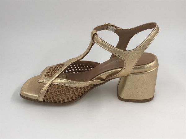 Donna Lei dam sand led goud (RX5 ester 55 berg wash catalina raffia) - Stiletto Schoenen (Oudenaarde)