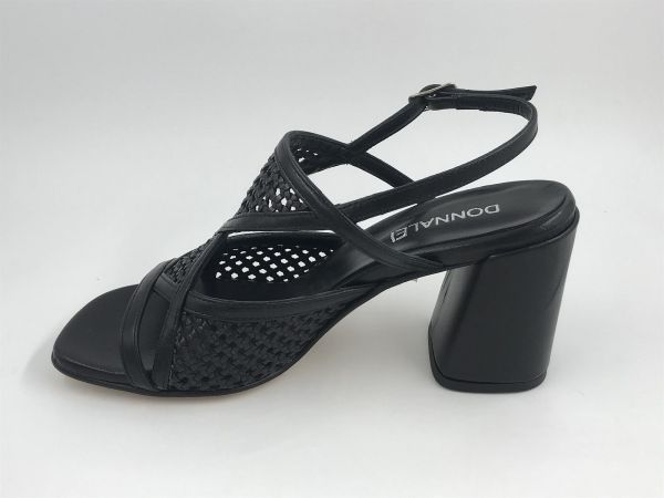 Donna Lei dam sand led zwart (RX12ester75 nappa raffia nera) - Stiletto Schoenen (Oudenaarde)