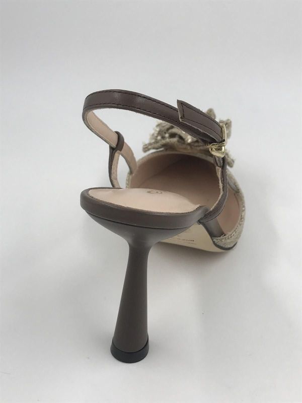 Evaluna dam Dec/sand text/led beige (1967 Lima beige+ vit T.moro) - Stiletto Schoenen (Oudenaarde)