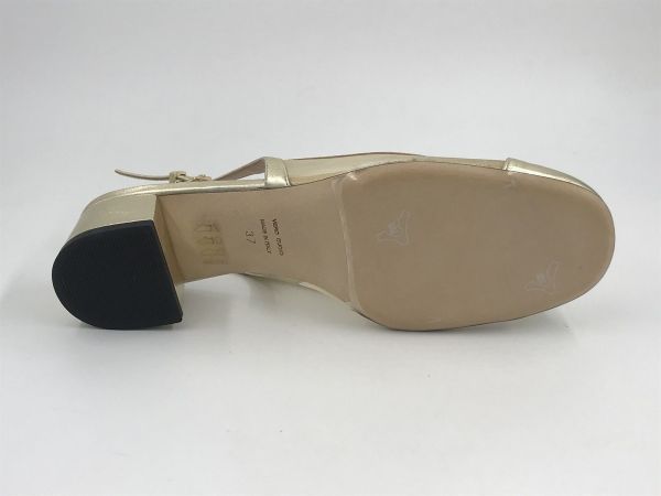 Evaluna dam Dec/sand text/led goud (2108 glamour nappa laminato platino) - Stiletto Schoenen (Oudenaarde)