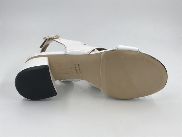 Evaluna dam sand lakled wit (K105 kerry slide bianco) - Stiletto Schoenen (Oudenaarde)