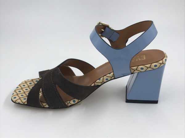 Evaluna dam sand led blauw (5452 doriana 26 crosta nokd slide B60NS) - Stiletto Schoenen (Oudenaarde)