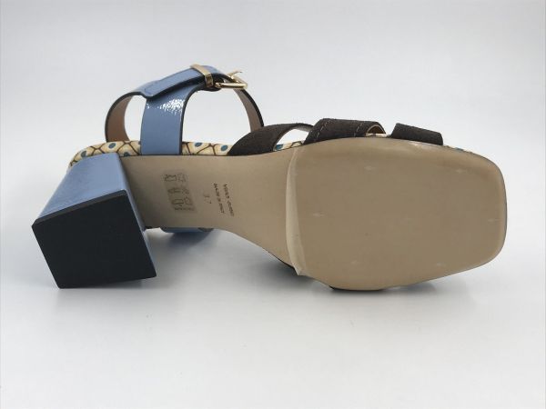 Evaluna dam sand led blauw (5452 doriana 26 crosta nokd slide B60NS) - Stiletto Schoenen (Oudenaarde)
