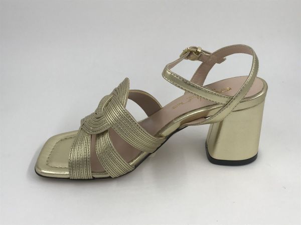 Evaluna dam sand led metallic goud (7151 liz laminato platino) - Stiletto Schoenen (Oudenaarde)